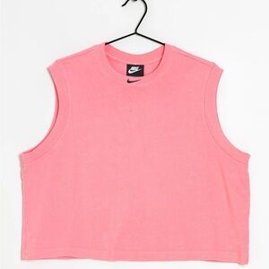 Womens Retro Pink Nike Muscle Tank Top Gym Training Workout
